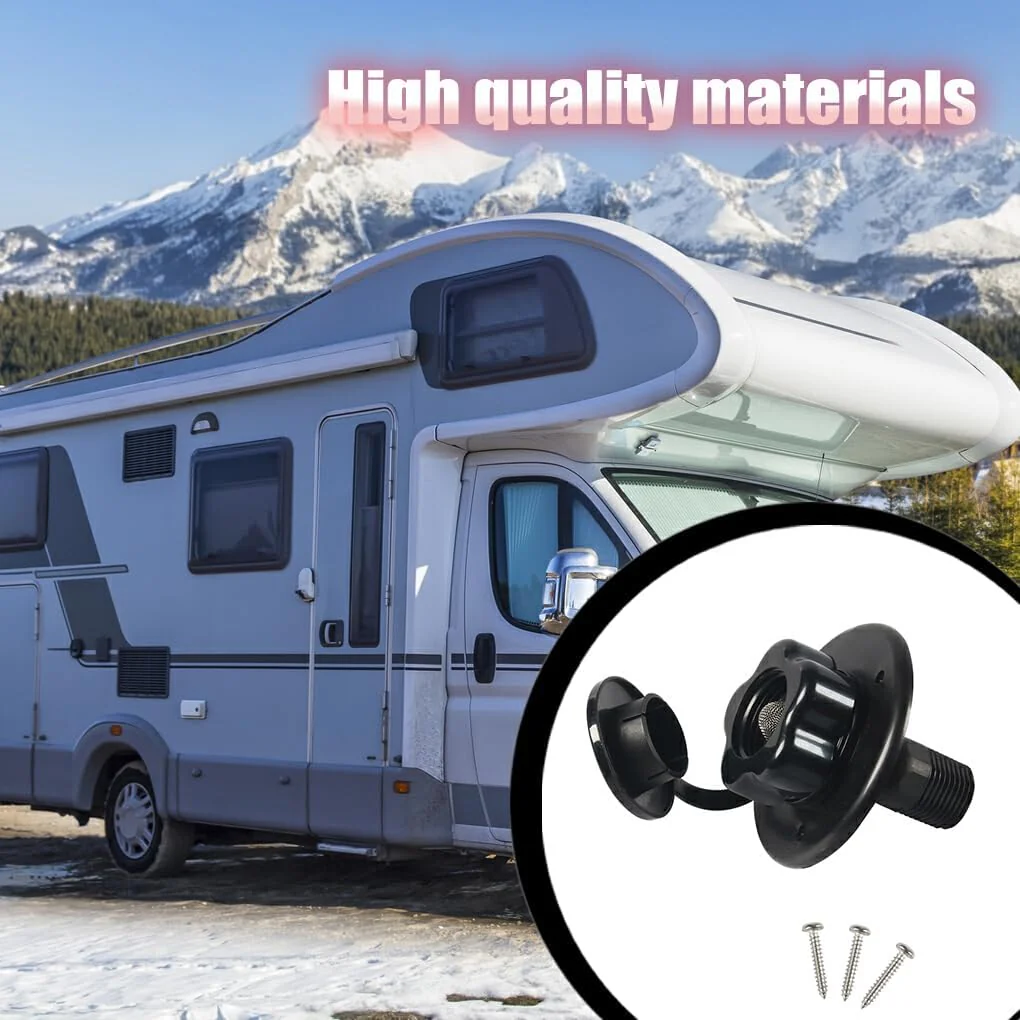 RV City Water Inlet with Check Valve (Black) - Image 3