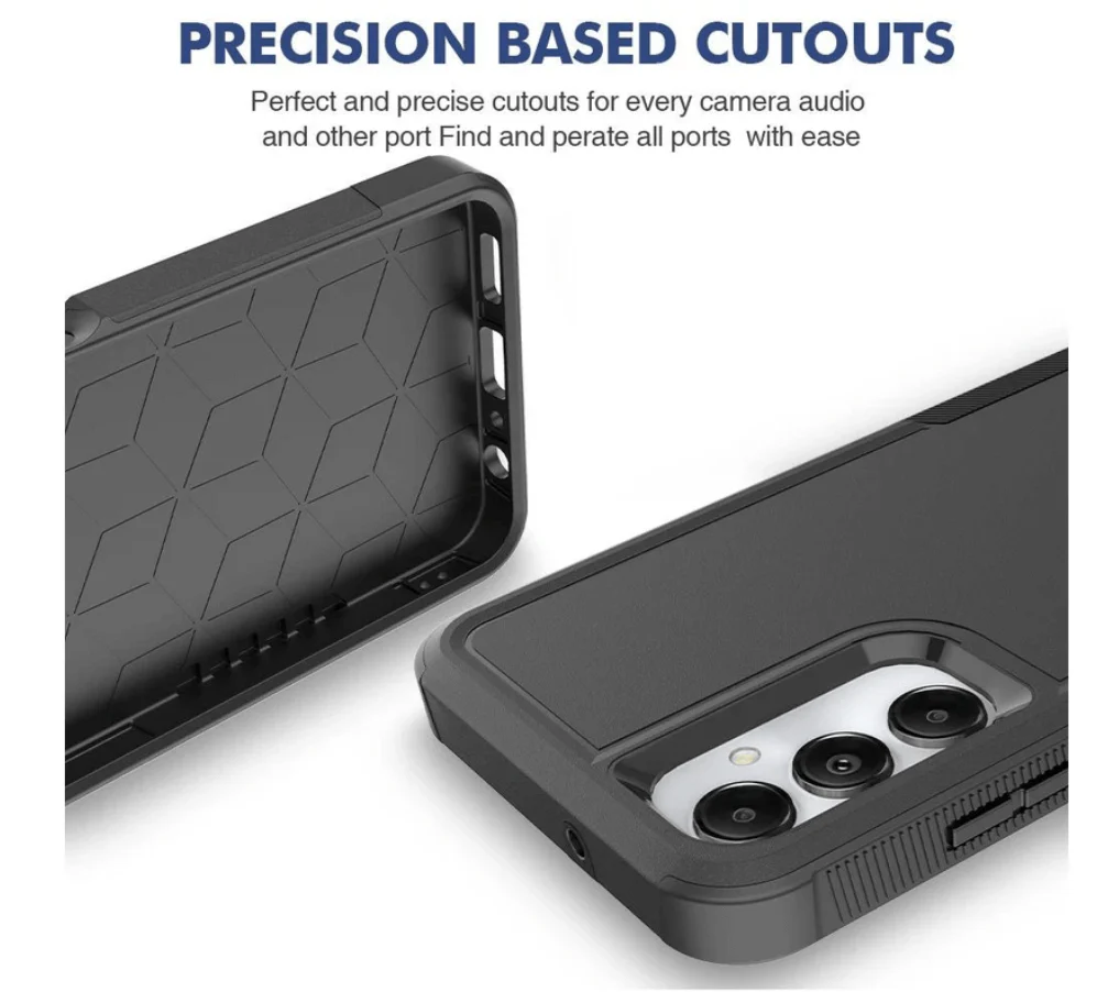 Samsung Galaxy A05 Dual Layer Armor Hard Case – Black - Image 2