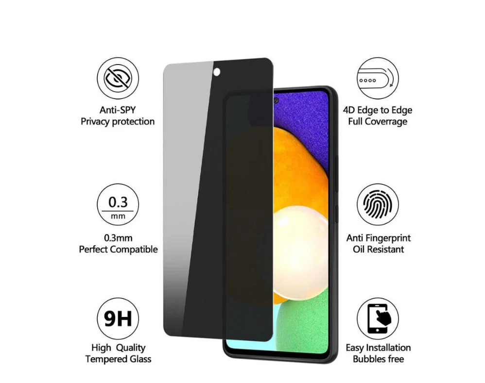 Samsung Galaxy A06 Glass Privacy Screen Protector (2 Pack) - Image 3