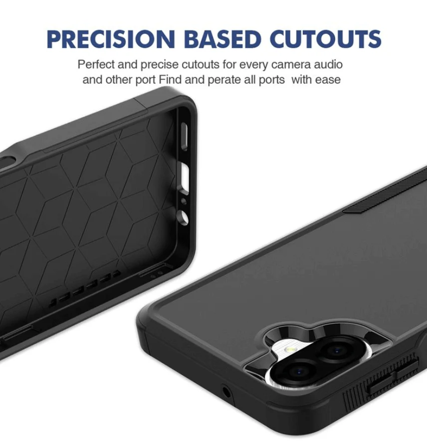 Samsung Galaxy A07 Dual Layer Armor Hard Case – Black - Image 4