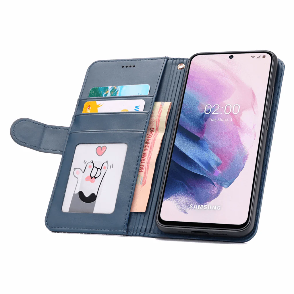 Samsung Galaxy S21 Ultra Flip Wallet Case Cowhide Dot Pattern - Image 9
