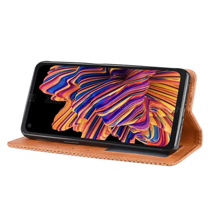 Samsung Galaxy Xcover Pro Wallet Case (Brown) - Image 8
