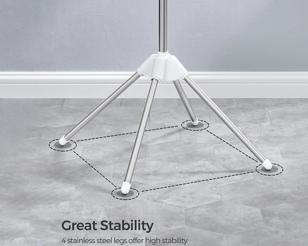 Space Saving Clothes Laundry Drying Rack - White - Image 9