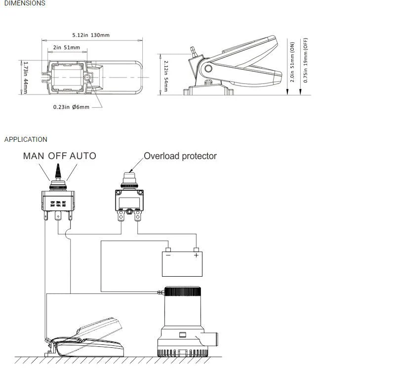 Seaflo 20A Mini Float Switch for Submersible Pump - Image 3