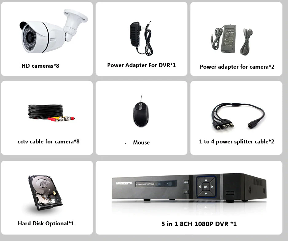 1MP 8 Channel DVR Security Camera System - Image 6