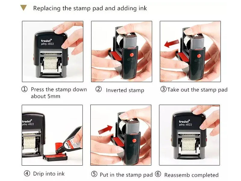 Self-Inking 1-Line Trodat 4822 Text 'COPY' 'FAXED' Stamp - 26X4MM - Image 3
