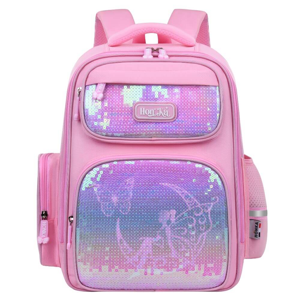 Sequin School Bags for Girls & Kids Backpack NZ | Glitter Butterfly Princess - Image 2