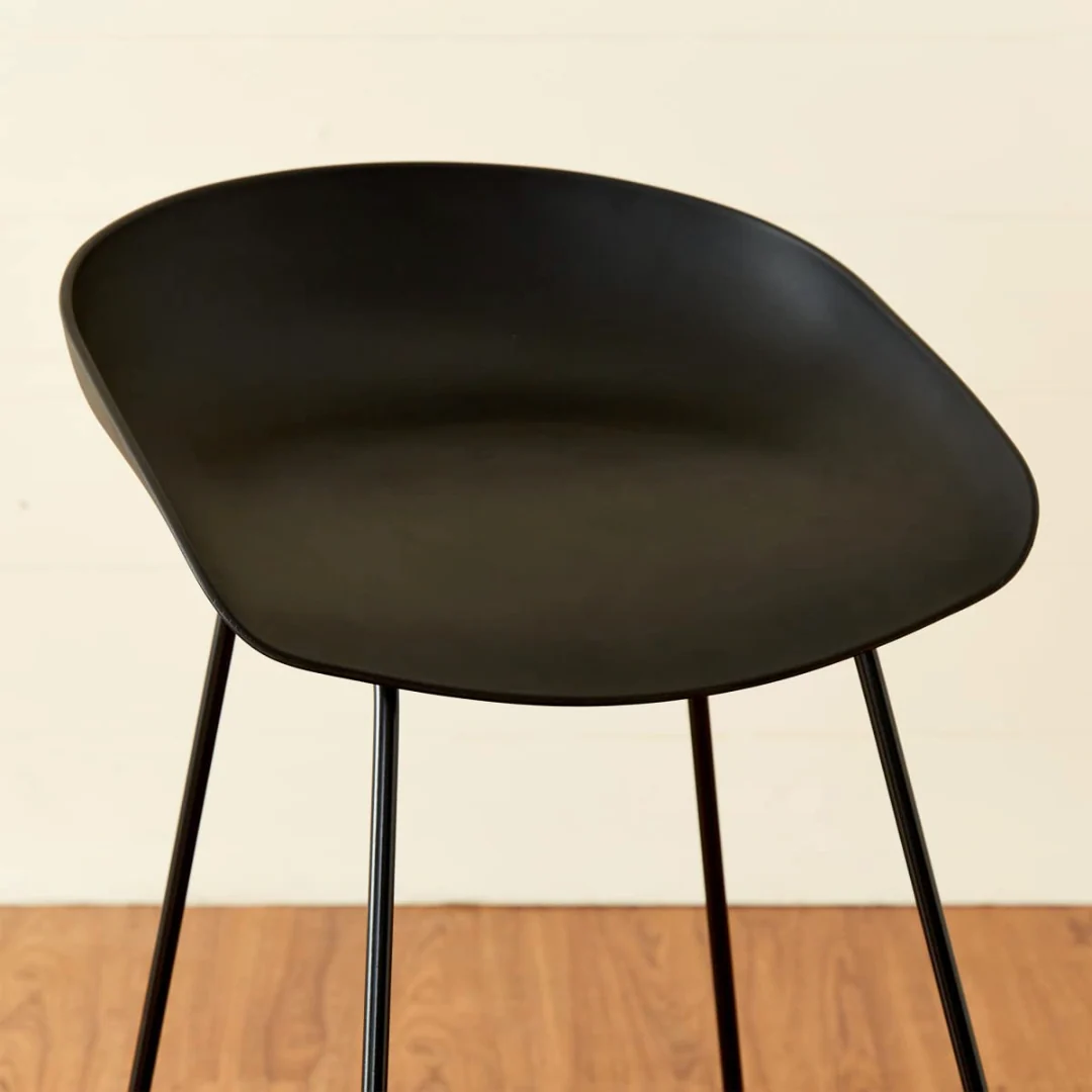 Set of 2 Modern Scandinavian Bar Stool Metal Leg BarStool - Image 13