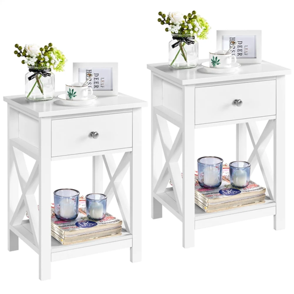 Set of 2 X Frame Side Table - Image 2