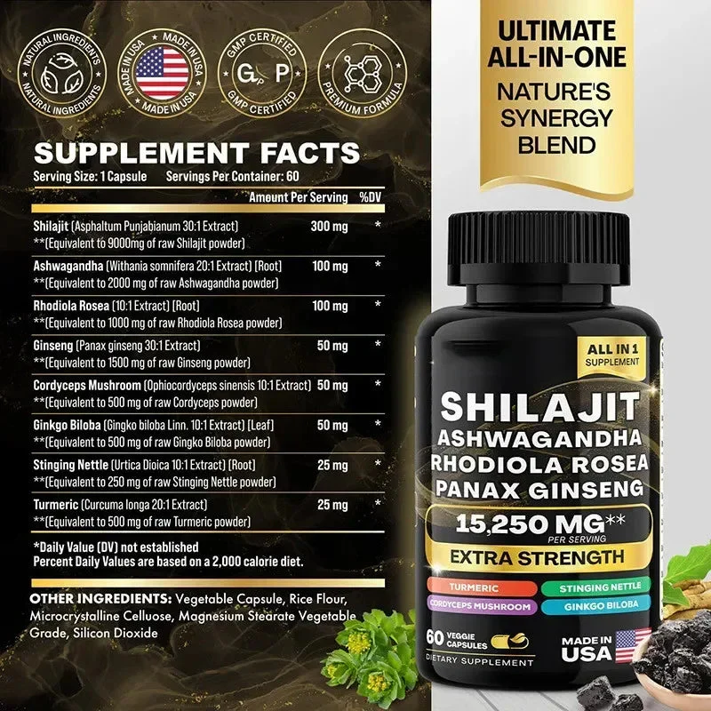 Shilajit 60 Capsules Vitality Support - Image 9