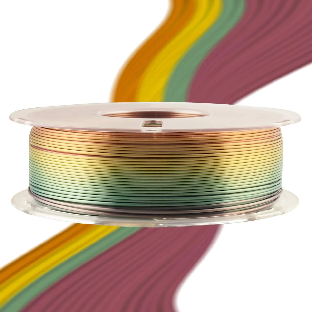 Silk Shiny Fast Color Change Rainbow Multi Colors Silk 3D Printer PLA Filament 1.75mm - Image 2
