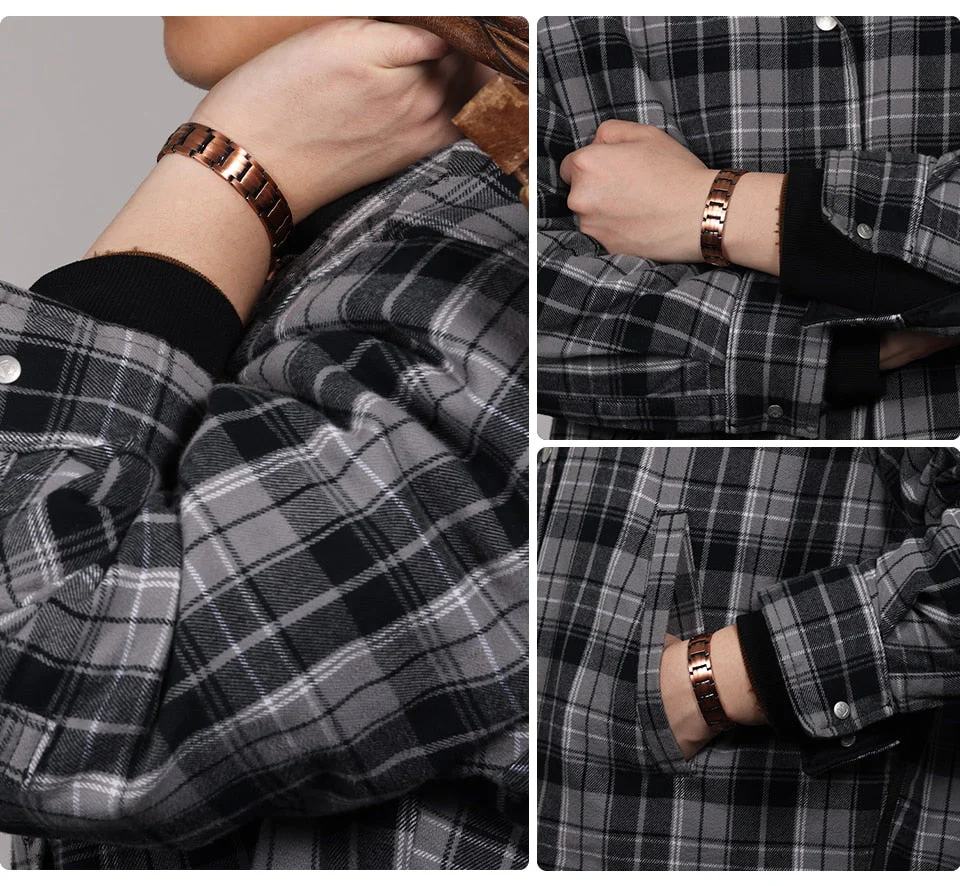 Silver Double Row Bio Elements Energy Germanium Bracelet - Image 17