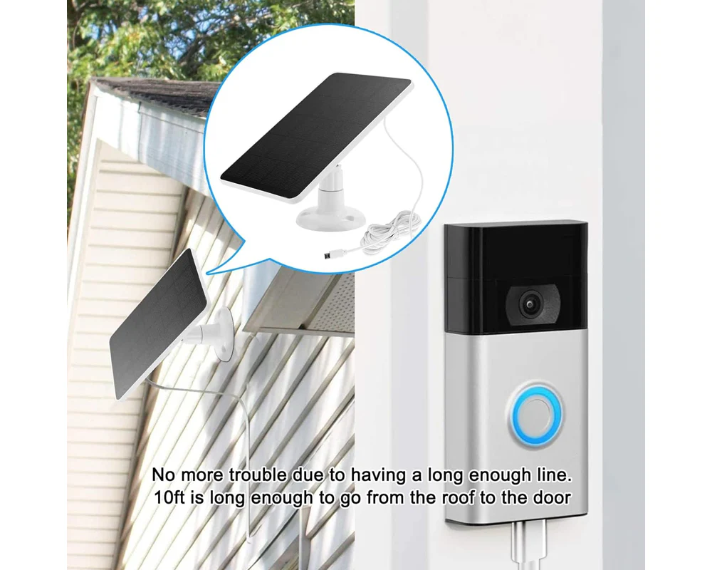 Solar Panel for CCTV Security Camera Eufy Arlo Wyze Swann Reolink Ring Blink - Image 3