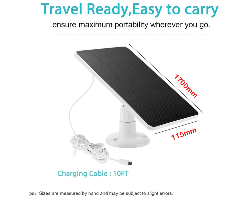 Solar Panel for CCTV Security Camera Eufy Arlo Wyze Swann Reolink Ring Blink - Image 4