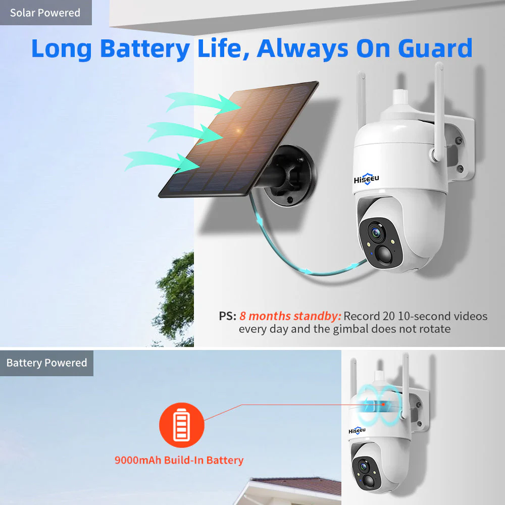 Solar power Security Camera 2MP PTZ WIFI 1080P - Image 2