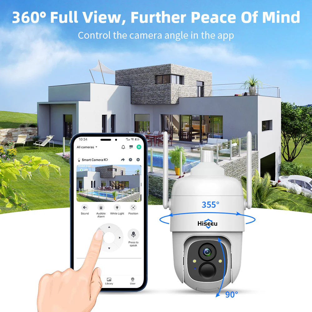 Solar Security Camera 1080p Wireless Wifi Camera Outdoor Waterproof With 32Gb Sd Card - Image 3