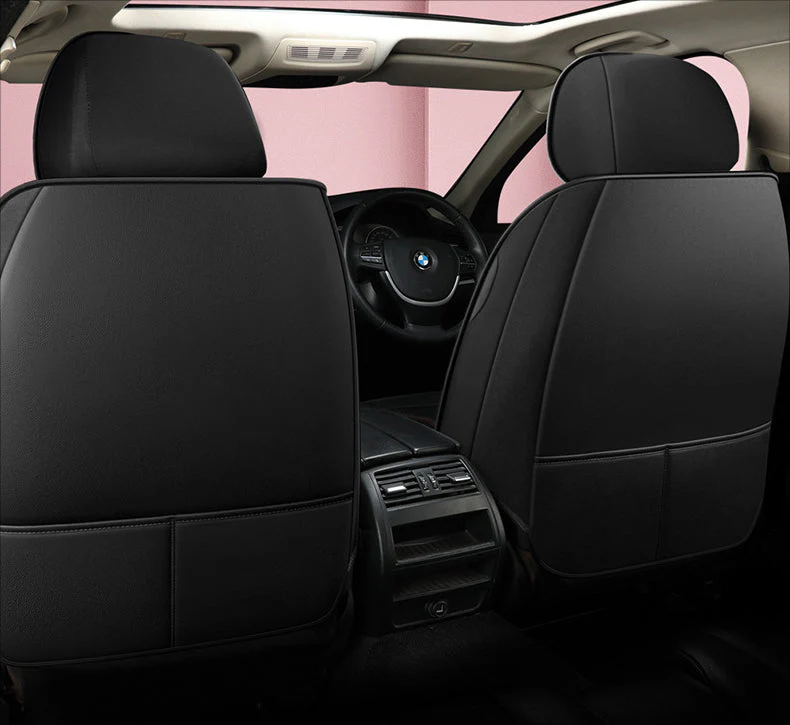Sport Style Synthetic Linen/Flax Breathable Bucket Car Seat Covers Full Set - Image 2