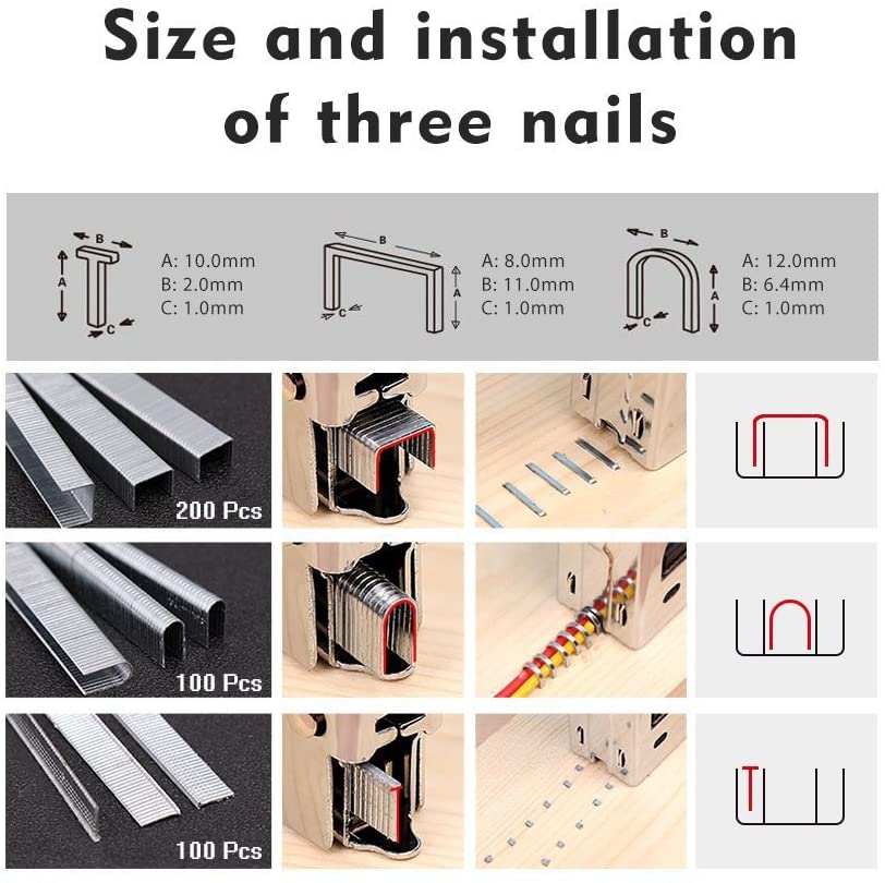 Staple Gun, 3 Way Stapler Tool Kit 3 - In - 1 - Image 5