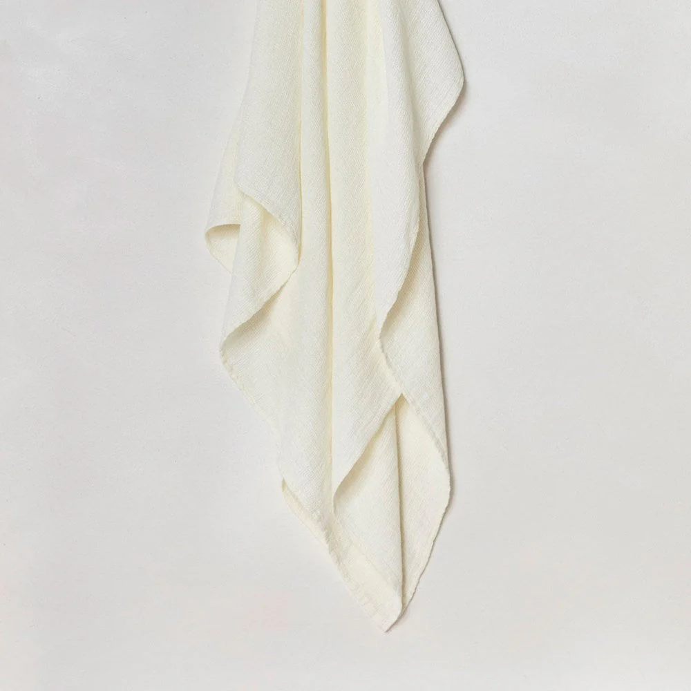 Stone Wash Linen Waffle Bath Sheet