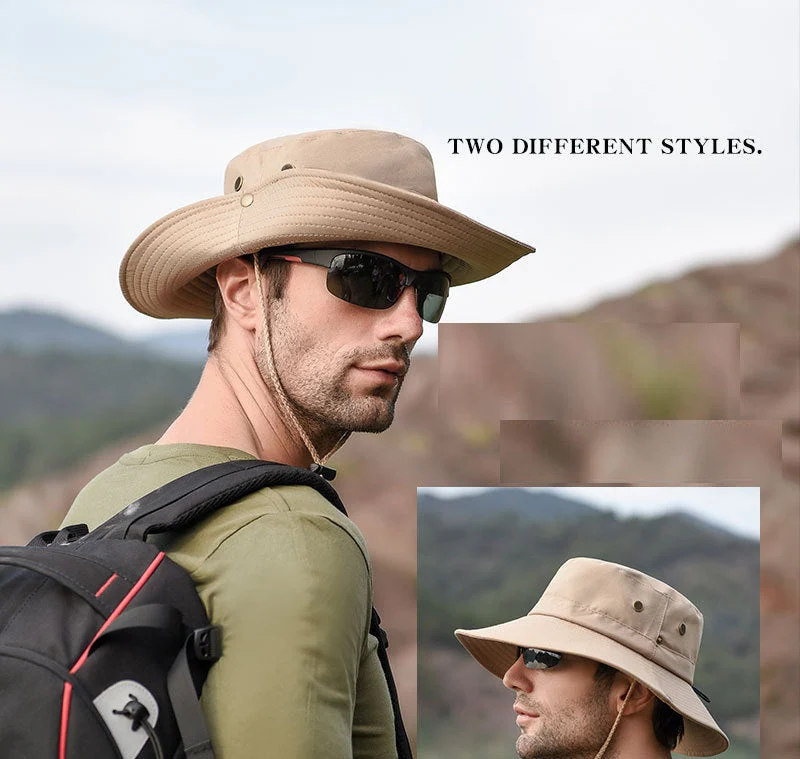 Sun Hat Bucket Outdoor Fishing Hiking Cap UV Protection - Image 4