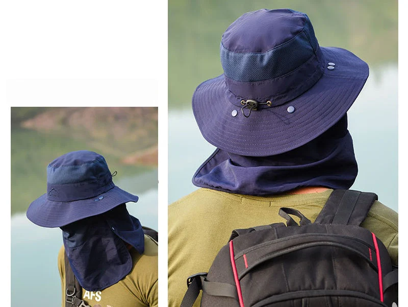 Sun Hat Wide Brim Bucket Outdoor Fishing Hiking Cap UV Protection - Image 5