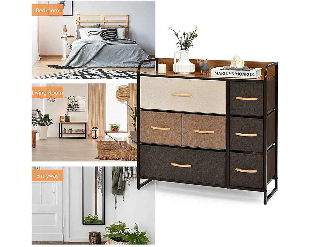 7 Drawer Tallboy Chest of Drawers - Image 6