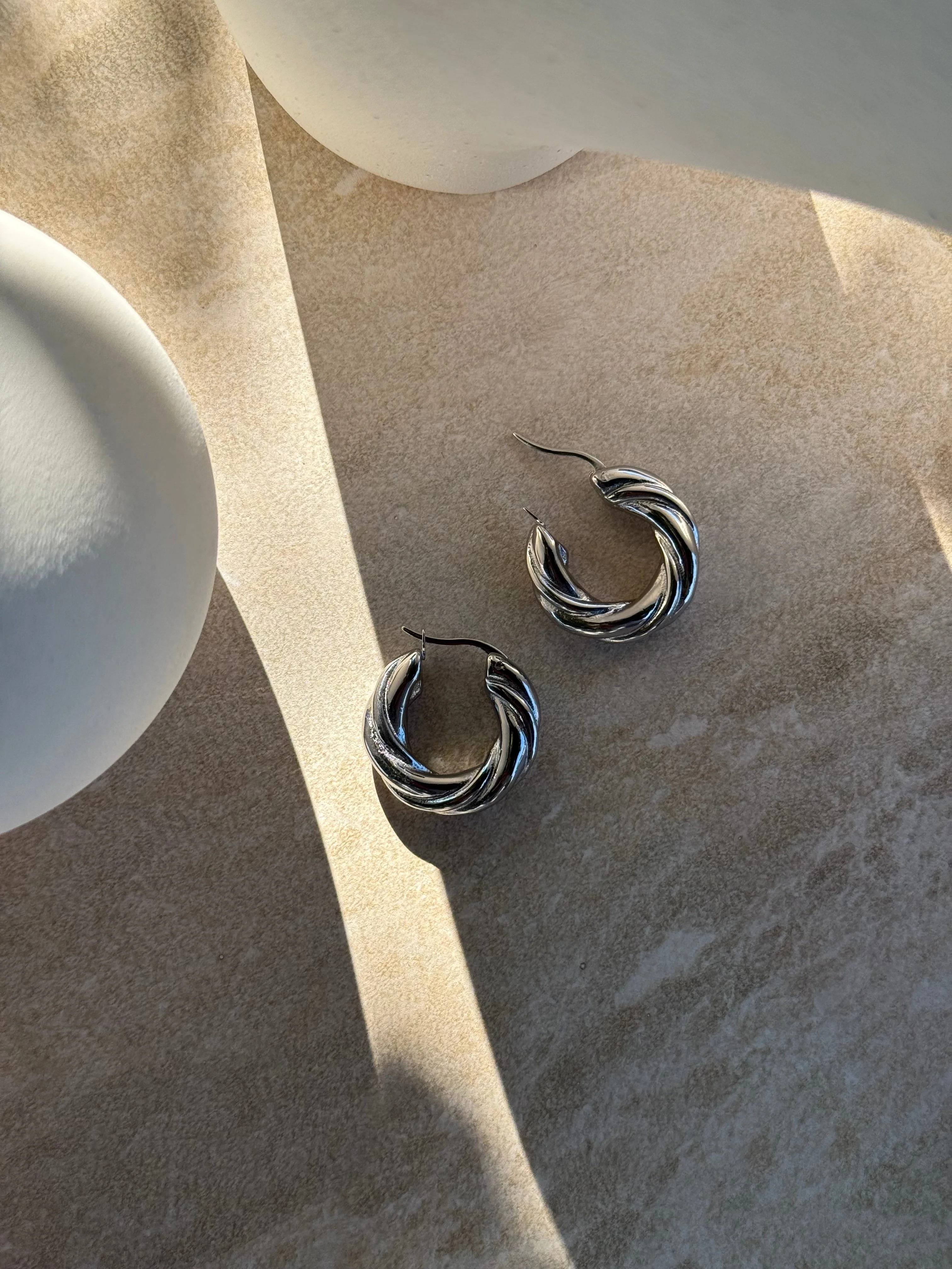 Tāwhirowhiro Silver Earrings - Image 2