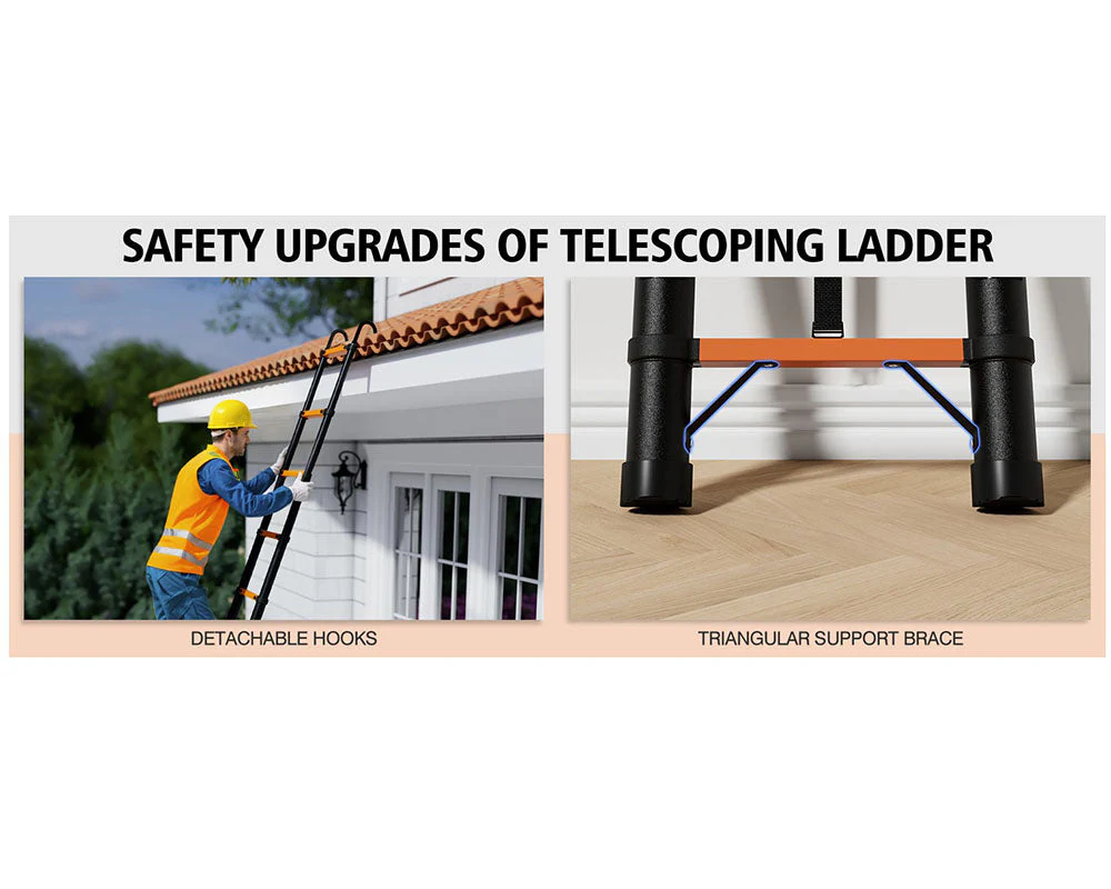 Telescopic Ladder 5m Aluminium Telescoping - Image 9
