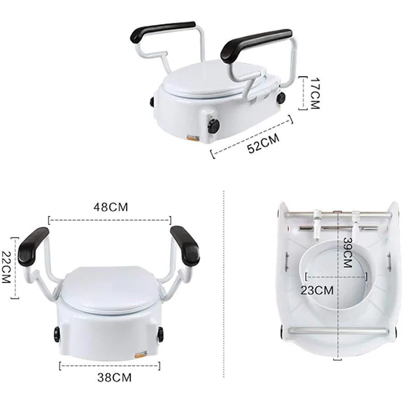 Toilet Safety Seat with Handle - Image 3