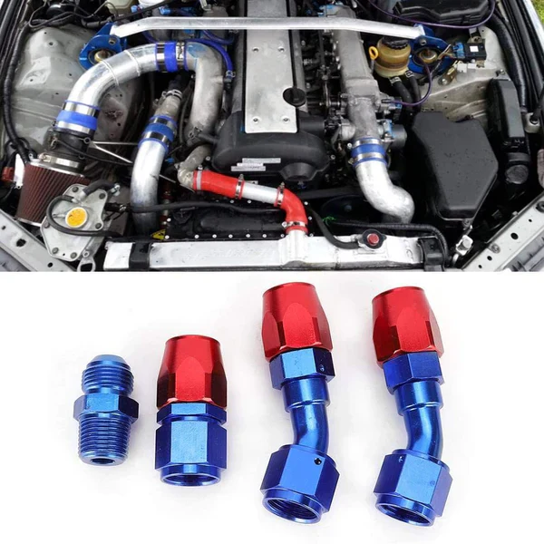 Turbo Charger Oil Drain Return Line Oil Feed Complete Kit Fit for T3 T4 GT35 T70 T66 - Image 2