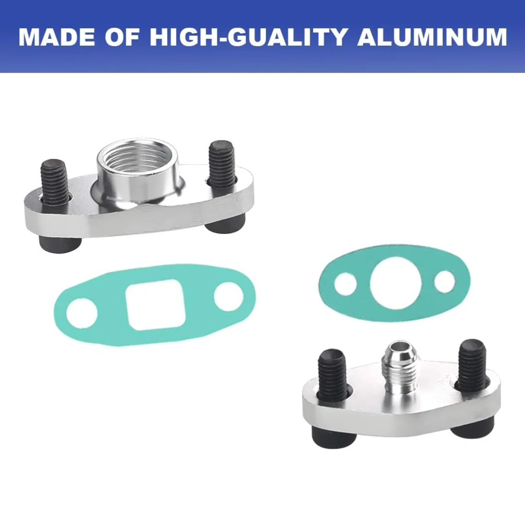 Turbo Charger Oil Drain Return Line Oil Feed Complete Kit Fit for T3 T4 GT35 T70 T66 - Image 6