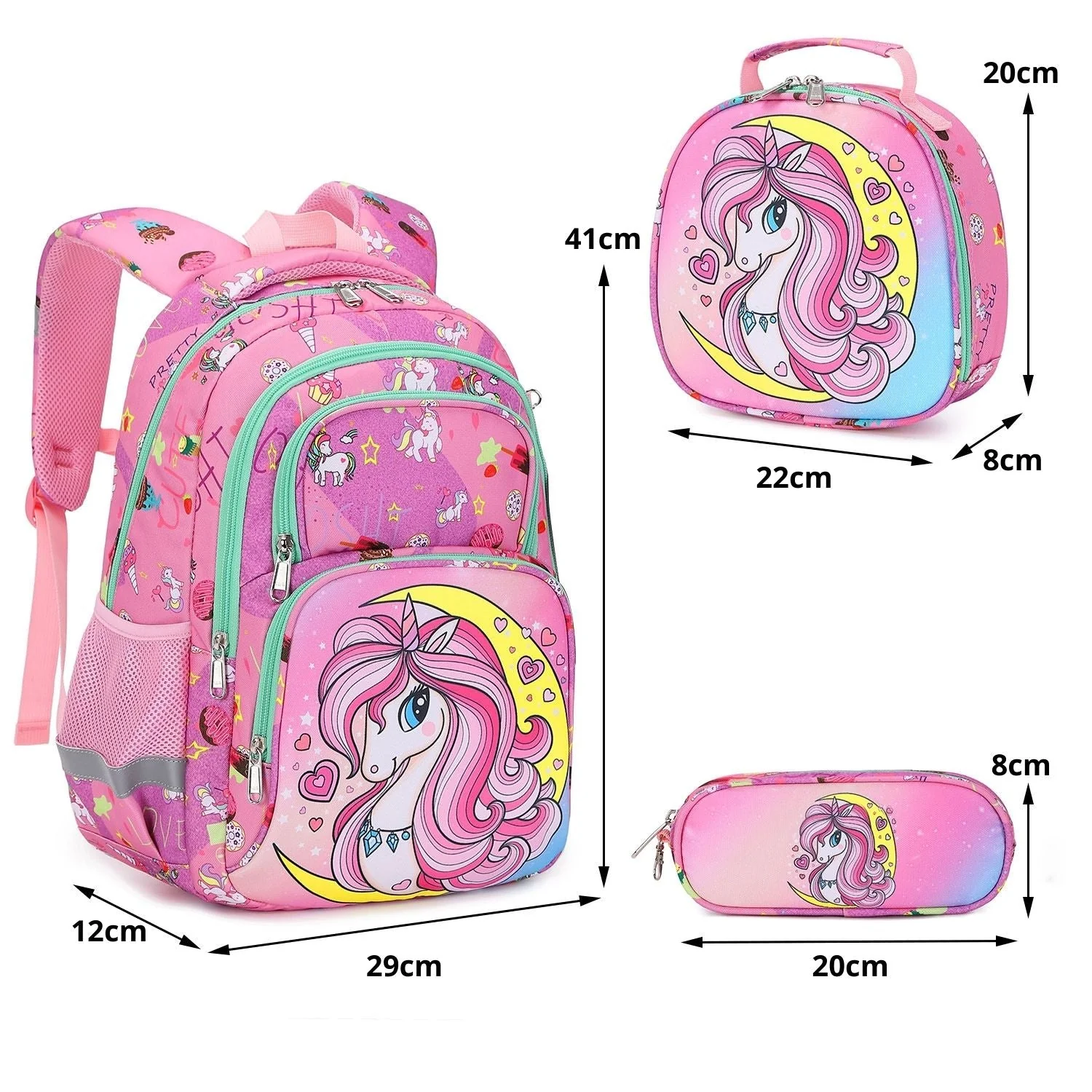 Unicorn Backpack & Girls School Bag - Image 9