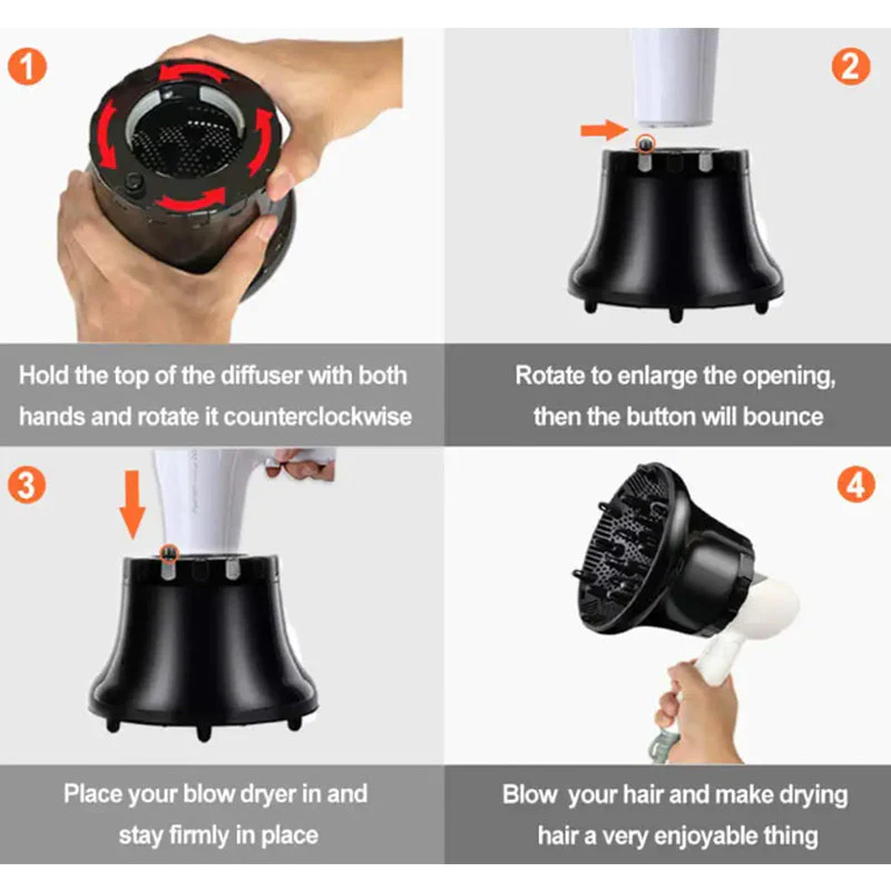 Universal Hair Diffuser Hair Dryer Diffuser Attachment for Curly and Wavy hair B - Image 7