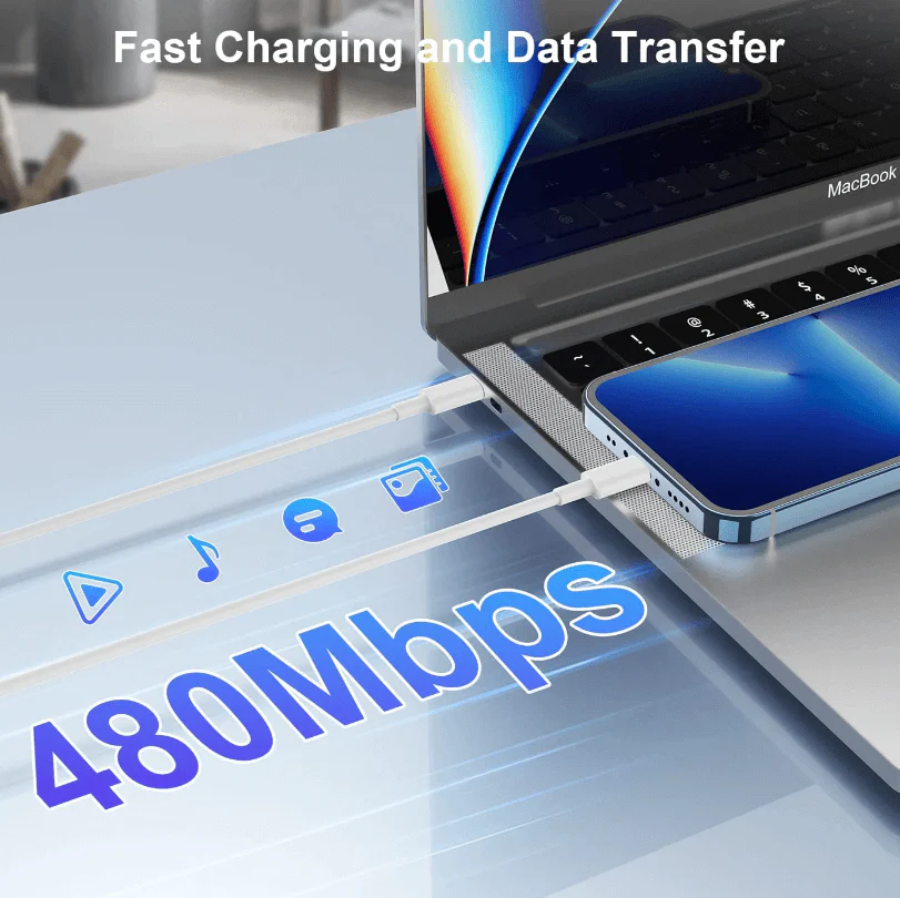 USB-C to Lightning Cable 1 Meter – Fast Charging iPhone & iPad Charger Cable - Image 4