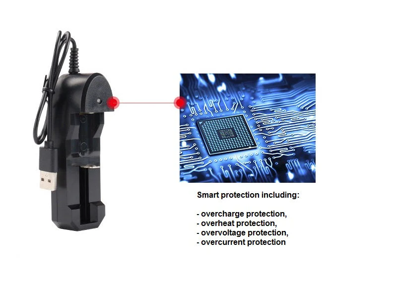 USB Charger for 18650 Rechargeable Battery - Image 4