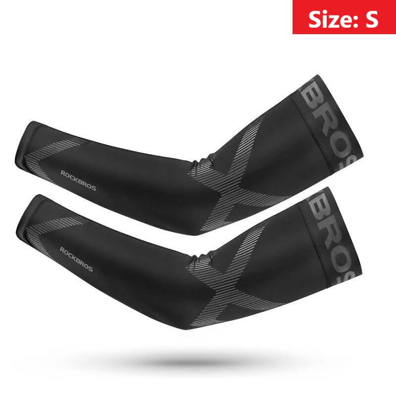UV Protection Arm Sleeves Ice Fabric for Cycling Sport-1 Pair - Image 7