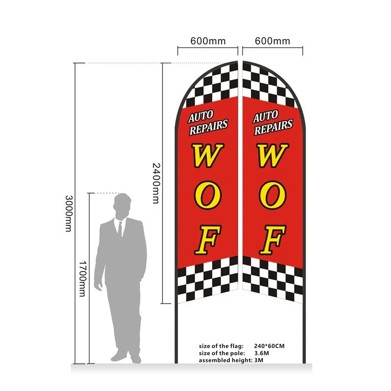 VAPE SHOP - Pre-print Double Sided Feather Banner Flag Business Commersial 3M - Image 7
