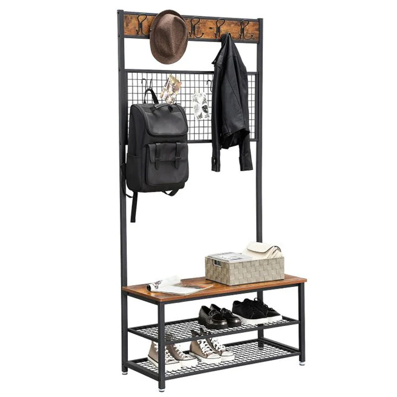 Vasagle Coat Rack Stand with with Shoe Storage Bench - Image 3