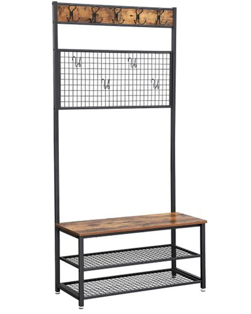 Vasagle Coat Rack Stand with with Shoe Storage Bench - Image 5