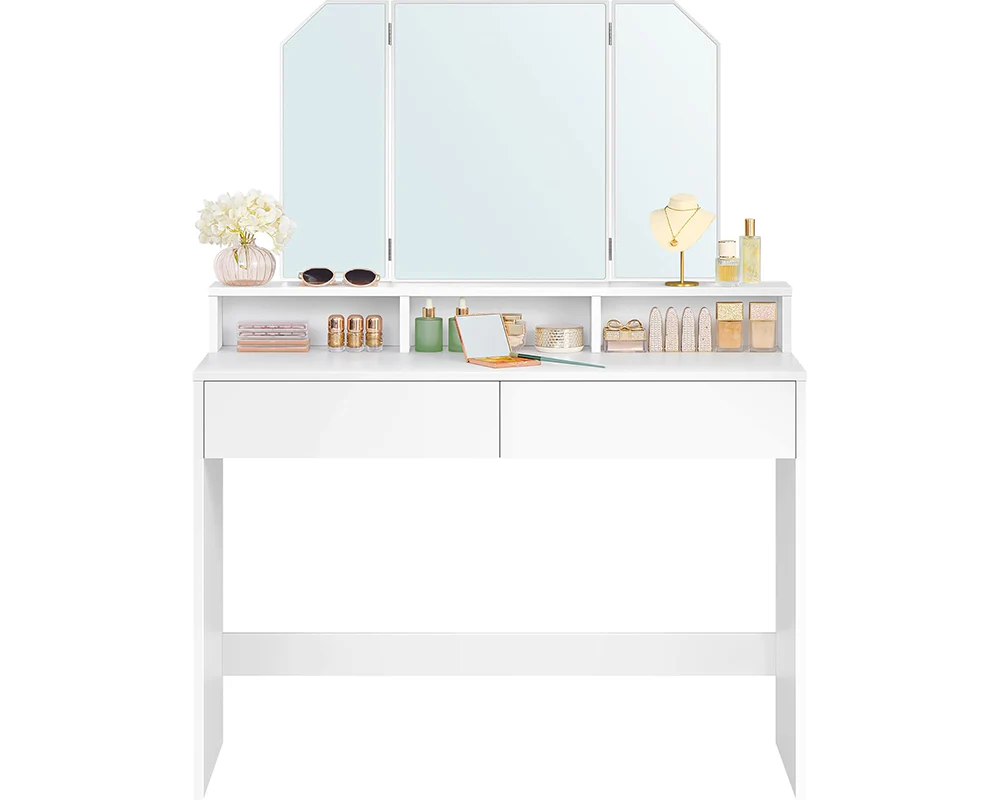 VASAGLE Dressing Table With Mirror - Image 2