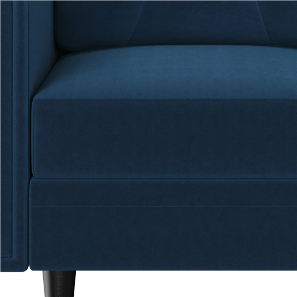 Velvet Upholstered Corner Sofa - Image 7