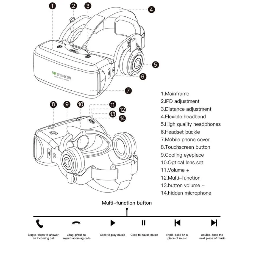 VR Goggles (with remote & headphones) - Image 9