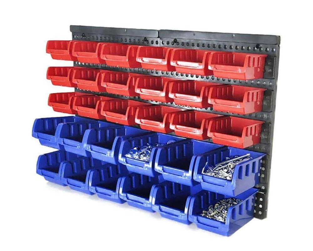 Wall Mounted Garage Organiser / Parts Rack With 30 Bins - Image 8