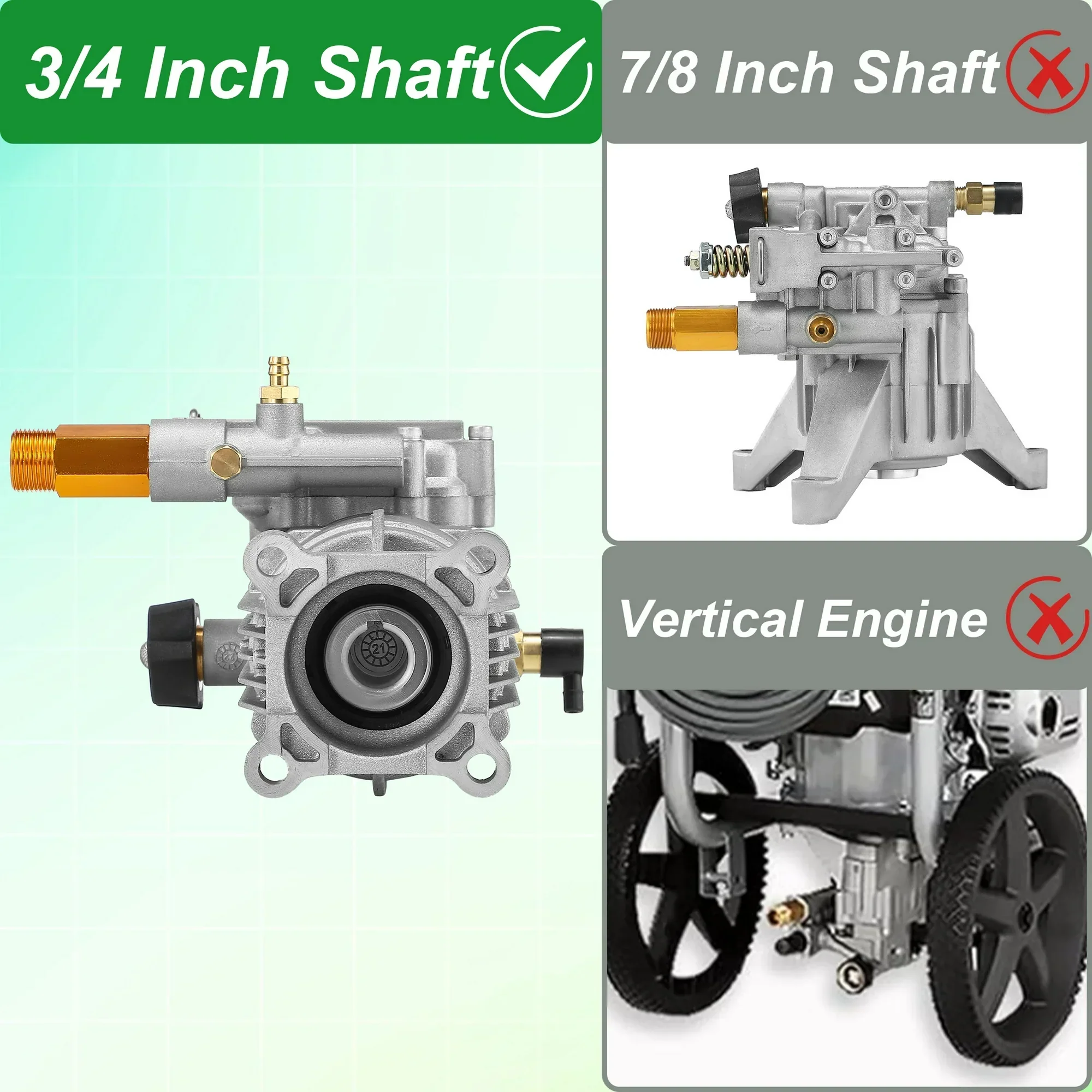 Water Blaster Pump Unit 19.05mm 3/4" Shaft 3000 PSI High Pressure Pump - Image 10