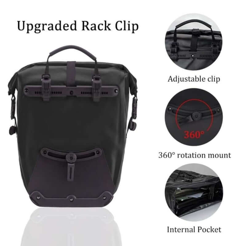 Waterproof Bike Rear Rack Carrier Trunk Travel Pannier Bag 25L - Image 3