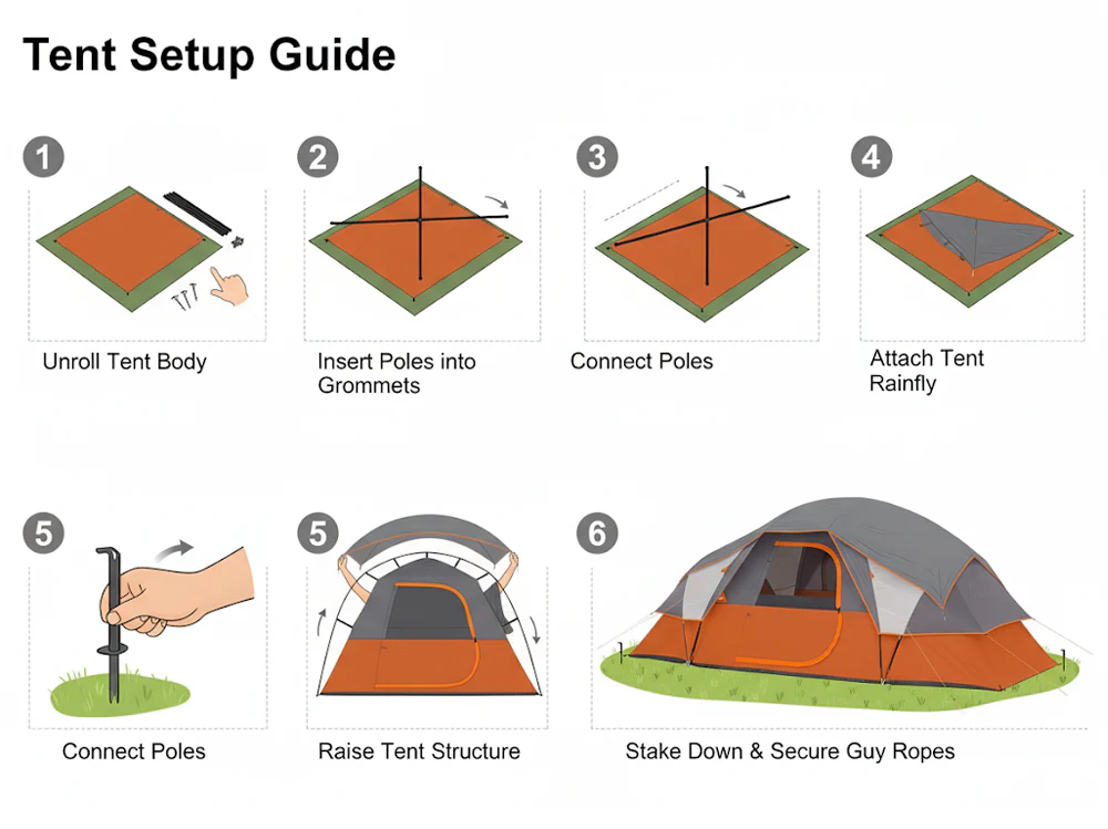Waterproof Camping tent, Family Tent - Image 17