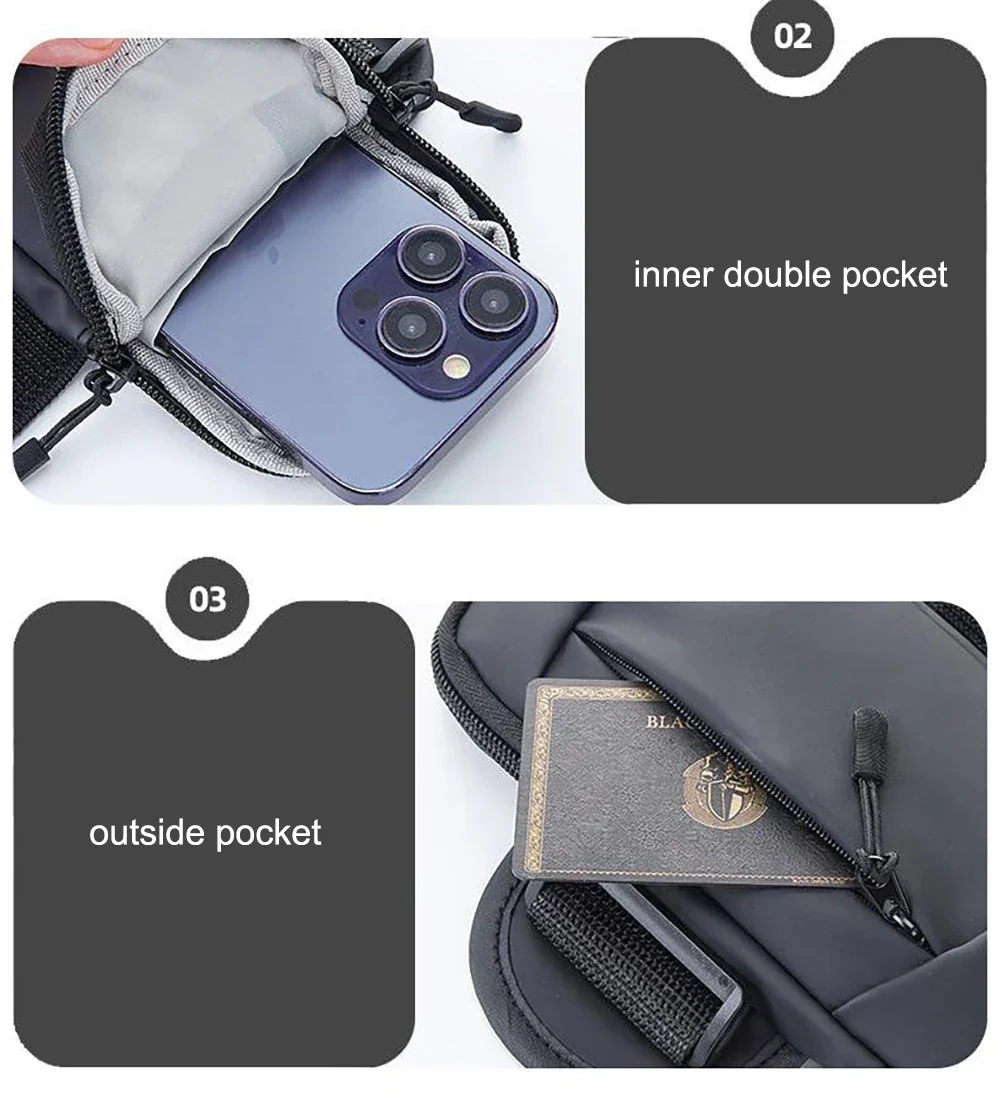 Waterproof Running Armband Phone Holder – 2 Pocket Sports Wrist Wallet for Gym & Outdoor Exercise (Fits up to 6.8” phone) - Image 10