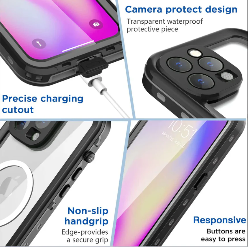 Waterproof Magsafe Case for iPhone 14 Pro | Redpepper Protective Cover - Image 3