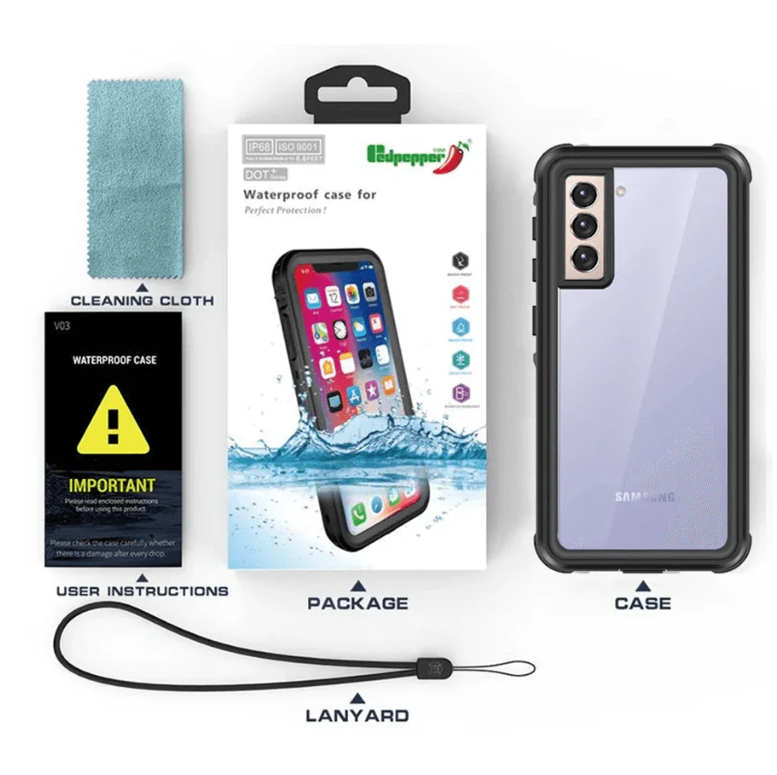Samsung Galaxy S21 Waterproof Case | Redpepper Shockproof Clear Cover - Image 6