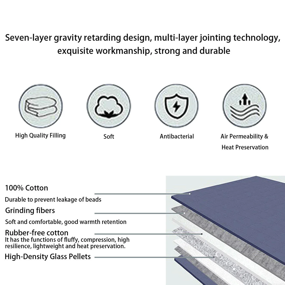 Weighted Blanket 9KG Queen Deep Sleep Relax - Image 9